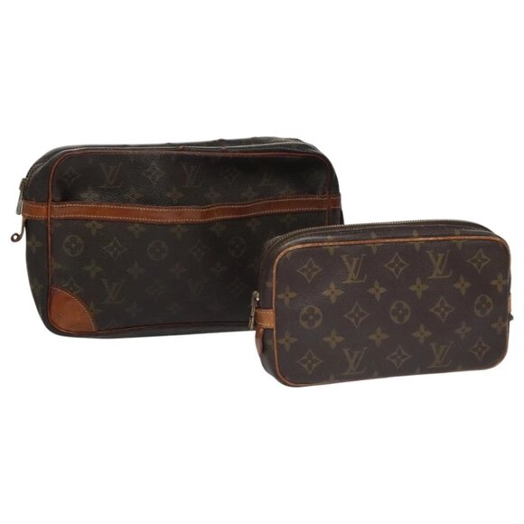 LOUIS VUITTON Monogram Clutch Bag 2Set LV Auth 106104 - Picture 1 of 16